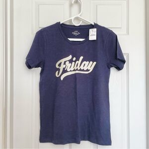 J.Crew Navy Short Sleeve Crewneck Graphic Tee – Size S